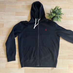 Polo by Ralph Lauren Black cotton zip up Sweater